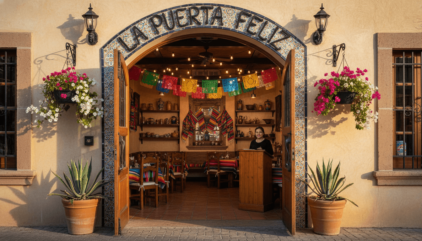 Welcoming entrance to Los Patos Mexican Food