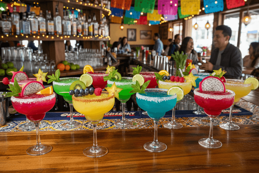 Fresh margaritas at Los Patos bar